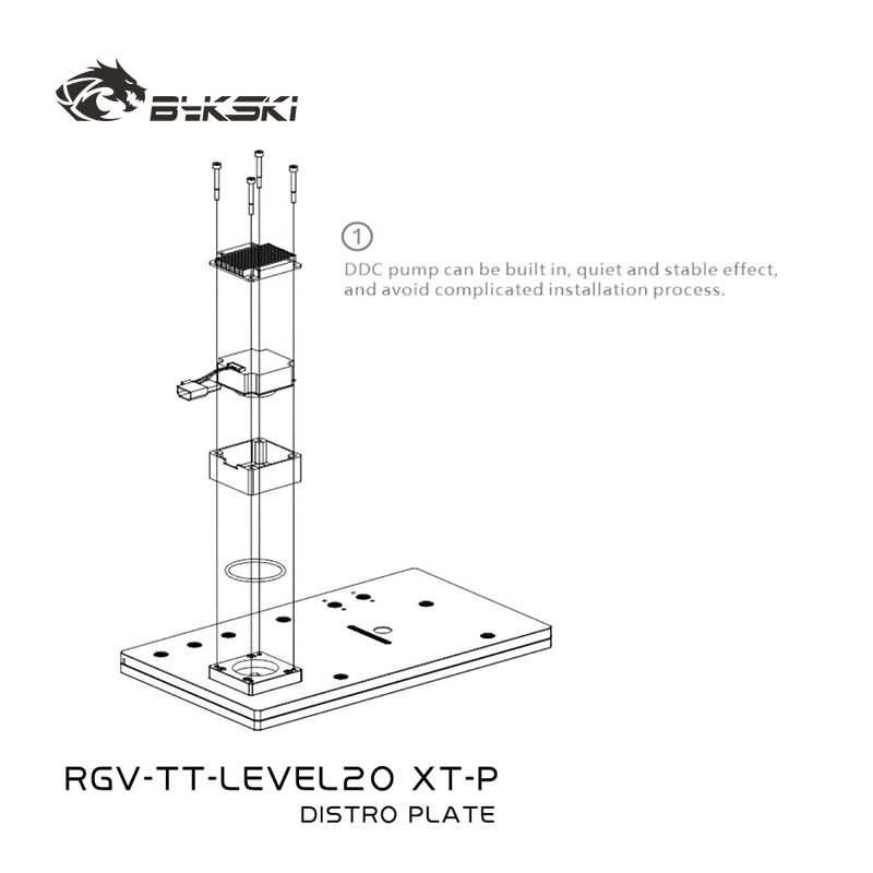 Bykski RGV-TT-LEVEL20XT-P Acry - огляд і ціна Distro Plate Ddc Pump Combo